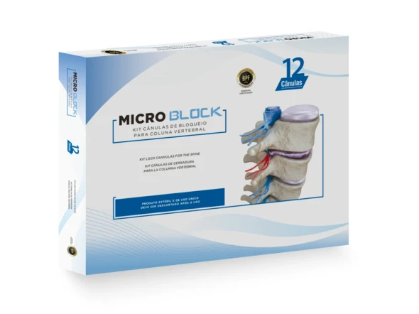 Kits Cirúrgicos Microblock - Kit Cânulas de Bloqueio para Coluna Vertebral