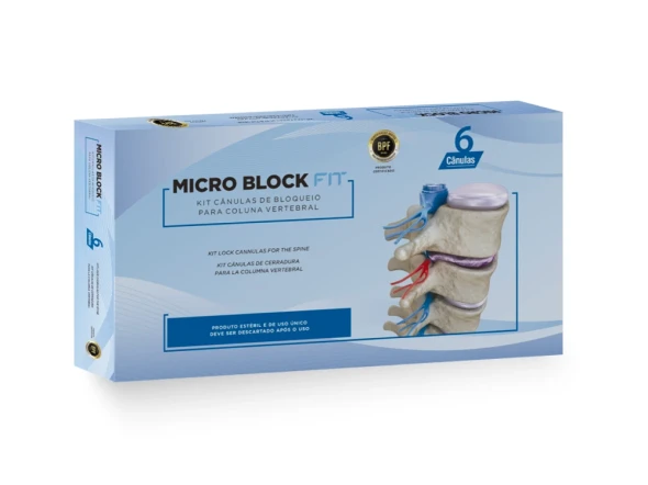 Kit Cirurgico Microblock Fit - Kit Cânulas de Bloqueio para Coluna Vertebral